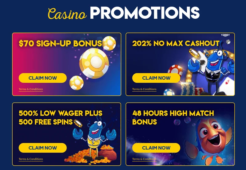 Yabby Casino mobile gaming experience